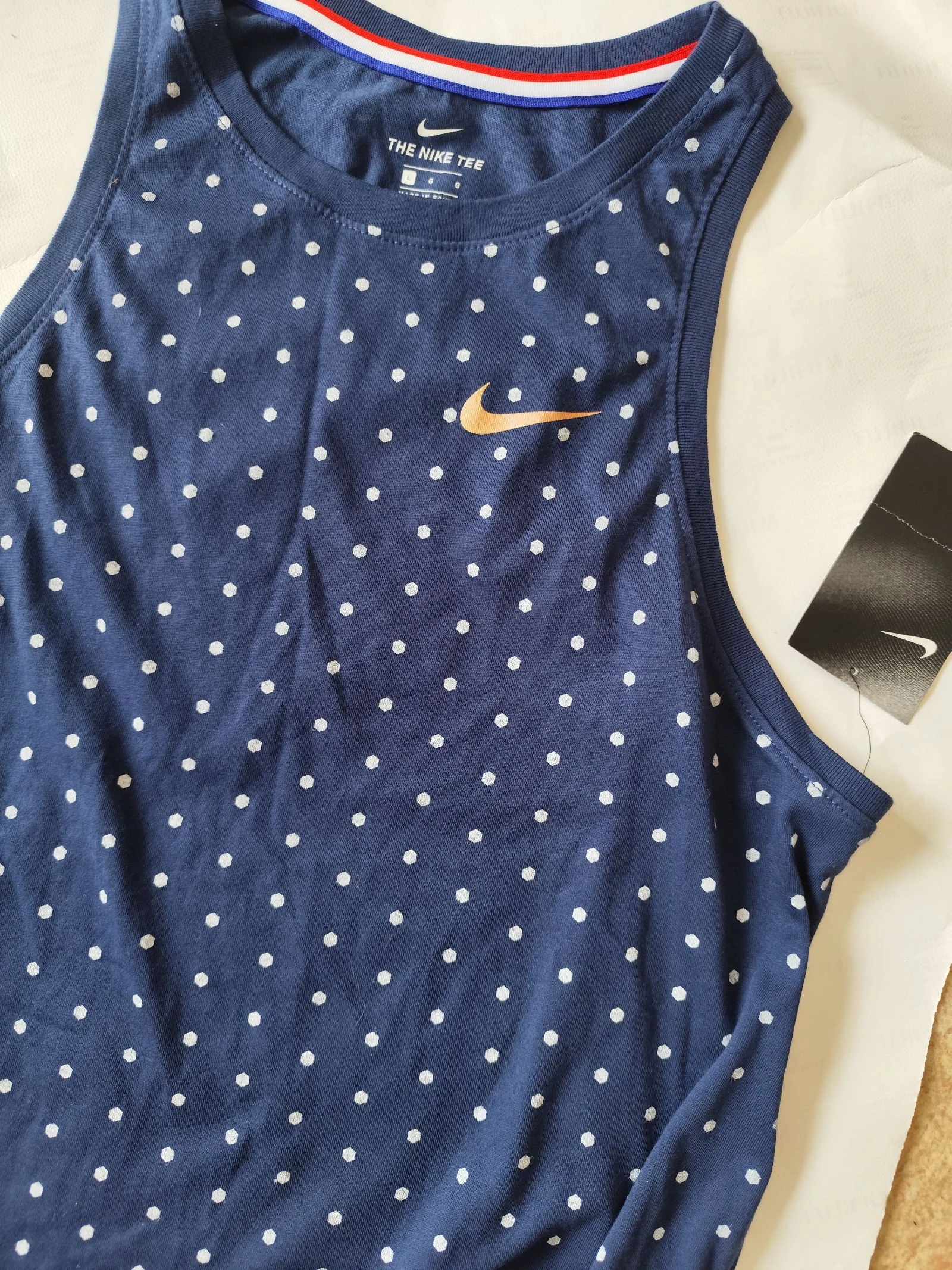 Débardeur à pois nike  FFF neuf et authentique pour femme taille L